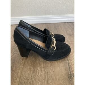 Giani Bernini Black Heeled Loafers